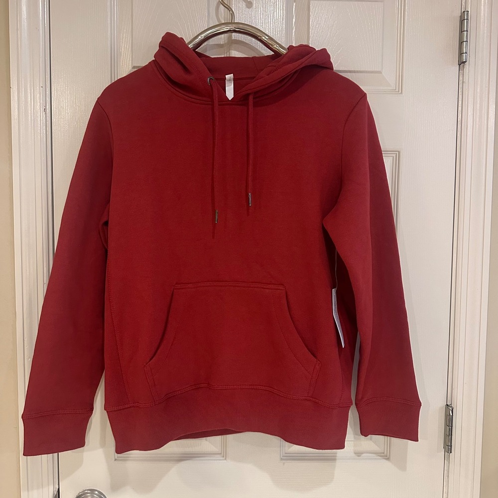 Original Favorites Organic Cotton Hoodie Red GOTS Certified Sweatshirt Small
